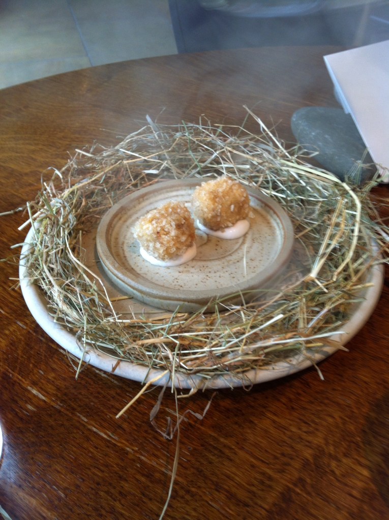 Smoked eel with ham fat